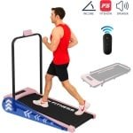 PH Fitness Loopband 8 km/h - Incline & Handmatige Helling - Pink / Roze - Walking Pad - Loopband voor Thuis - Loopband Fitness Opvouwbaar A1F