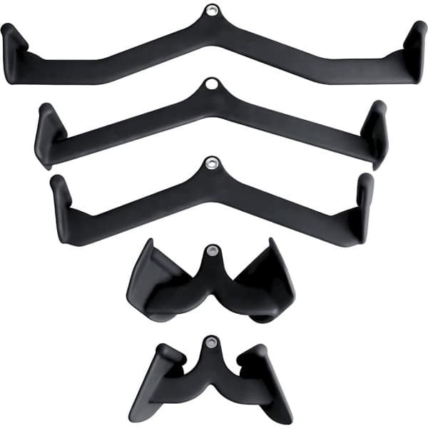 PH Fitness Multi Grip Attachment Set - 5 Grips - Veelzijdige Anti Slip Handvatten voor Lat Pulley & Roeien - Fitness Accessoires met Schuimrubberen Foam Antislip - Ideaal voor Thuisgym & Krachttraining - Roeigrepen - Lat Booster Handles Handgrepen