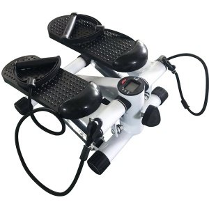 PIPIPOXER-Stepper Fitness met Digitaal Display - Aerobic Mini Stepper met Weerstandsbanden - Hometrainer voor Thuis Sporten