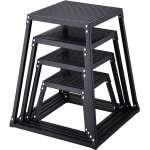 Plyometrische Springboxen, 12/18/24/30 Inch, Antislip Platform voor Thuisgymnastiektraining, Zwart, voor Krachttraining