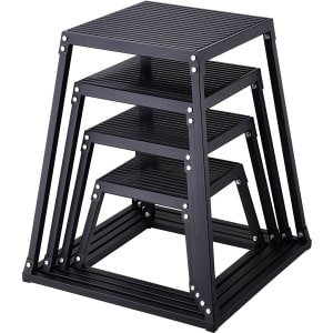 Plyometrische Springboxen, 12/18/24/30 Inch, Antislip Platform voor Thuisgymnastiektraining, Zwart, voor Krachttraining