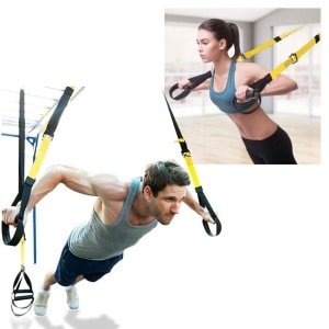 Professionele Suspension Trainer P3 Pro - Krachttraining - Thuis Fitness - Zwart / Geel - Met handige opbergtas