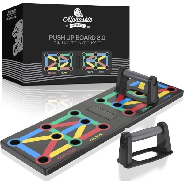 Push-up Bord Set voor Thuis | 9 in 1 Fitnessapparatuur voor Krachttraining en Uithoudingsvermogen