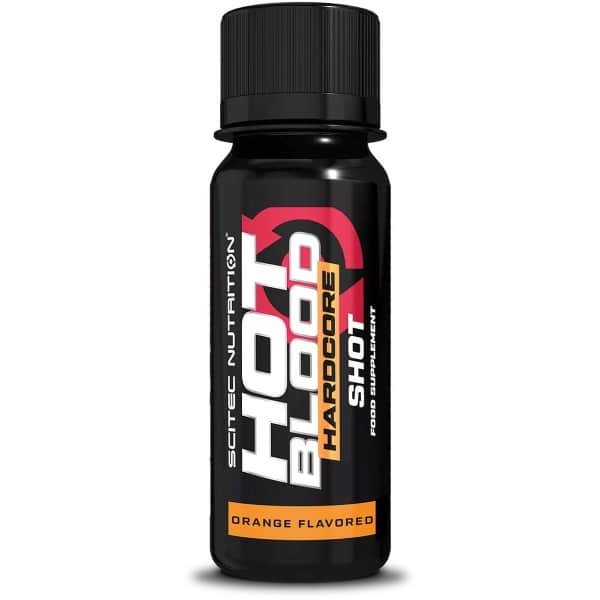 Scitec Nutrition - Hot Blood Hardcore Shot (20 x 60 ml - Orange) - Sinaasappel - pre workout shot - vloeistof - pre-workout - 20 doseringen