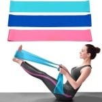 Set van 3 Elastische Fitnessbanden voor Krachttraining - Antislip Weerstandsbanden voor Gymnastiek, Yoga en Pilates