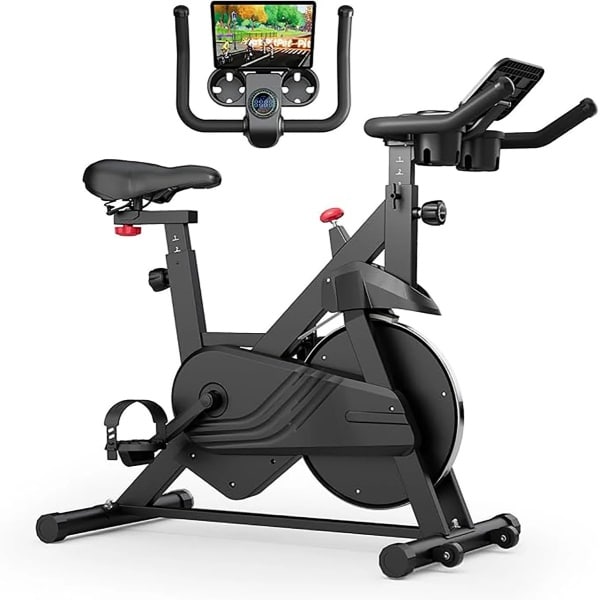Studio Lyma Hometrainer - Fitness fiets - Home trainer - Met tablethouder - Zwart - 32 niveaus van weerstand
