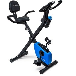 THUNDER® Hometrainer | TINY | OPVOUWBARE MAGNETISCHE X-BIKE | Compact en Stil | Verstelbaar zadel | LCD-display | Hartslagmeter | Magnetische weerstand | Antislip pedalen | Voor thuisgebruik | Tot 110 kg gebruikersgewicht |