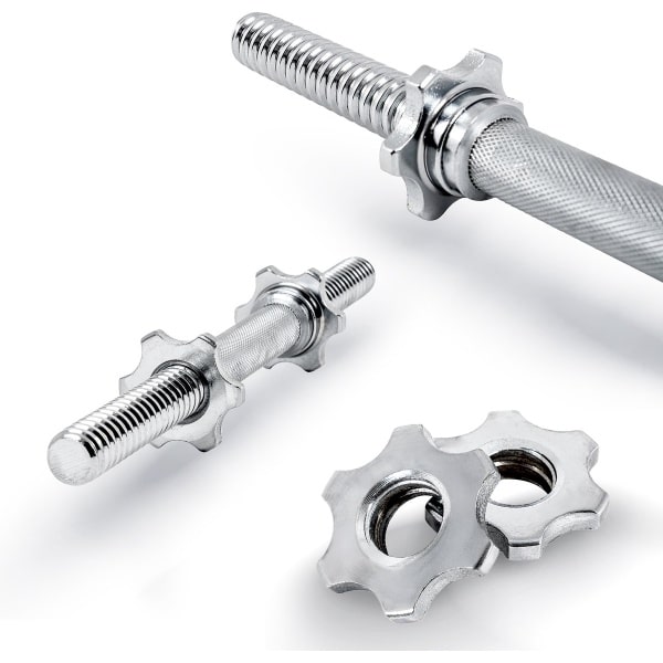 THUNDER® | Korte Halterstang 40cm | SG-SC-40/30 | Schroefbare Dumbbell Stang | 30mm Boring | Voor Krachttraining & Thuisfitness | Massief Chroom Staal | Duurzaam & Antislip