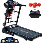 THUNDER® Loopband | ICON-D-BLACK | Met Massagefunctie | Opvouwbaar en Geavanceerd | Sneltoetsen | Veiligheidssleutel | Transportwielen | Plaats voor bidon | Bluetooth | USB-poort | Trainingsprogramma's | Hellingshoek |