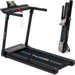 THUNDER® Loopband | ULTRA-BLACK| Elektrisch & Opvouwbaar | 45 cm Loopvlak | LED-display | Bluetooth & Luidsprekers | App Compatibel | Veiligheidssleutel | Max. 130 kg | Stil & Compact |