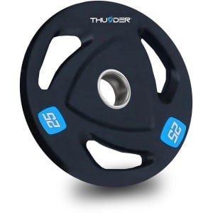 THUNDER® Olympische Gewichtsschijf | OLYMPIC-PLATE-25KG | Olympisch massief gietijzer bedekt met antislip rubber | 50mm Boring | Voor Krachttraining & Gym | Antislip & Duurzaam | Per Stuk - Professionele Kwaliteit