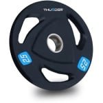 THUNDER® Olympische Gewichtsschijf | OLYMPIC-PLATE-2,5KG | Olympisch massief gietijzer bedekt met antislip rubber | 50mm Boring | Voor Krachttraining & Gym | Antislip & Duurzaam | Per Stuk - Professionele Kwaliteit