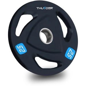 THUNDER® Olympische Gewichtsschijf | OLYMPIC-PLATE-2,5KG | Olympisch massief gietijzer bedekt met antislip rubber | 50mm Boring | Voor Krachttraining & Gym | Antislip & Duurzaam | Per Stuk - Professionele Kwaliteit