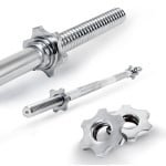 THUNDER® | Rechte Halterstang 120cm | SG-SC-120/30 | Schroefbare Halterstang | 30mm Boring | Voor Krachttraining & Thuisfitness | Massief Chroom Staal | Inclusief Sluitingen | Duurzaam & Antislip