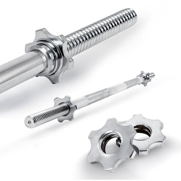 THUNDER® | Rechte Halterstang 120cm | SG-SC-120/30 | Schroefbare Halterstang | 30mm Boring | Voor Krachttraining & Thuisfitness | Massief Chroom Staal | Inclusief Sluitingen | Duurzaam & Antislip