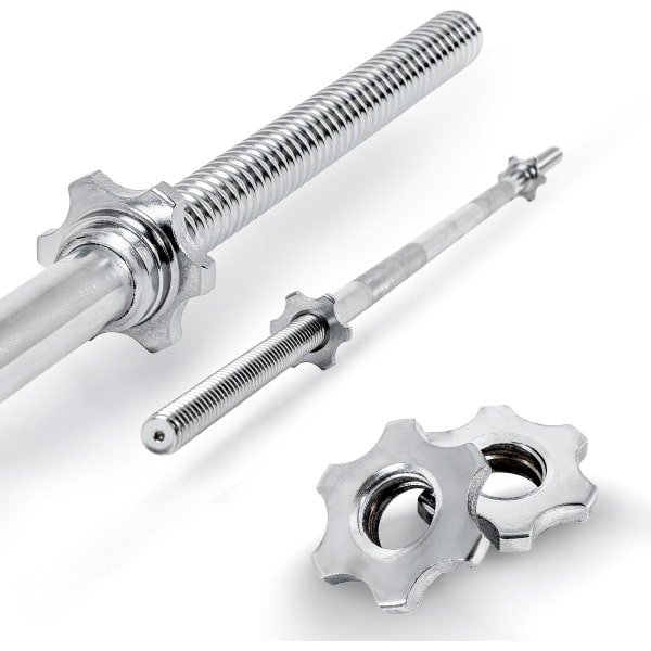 THUNDER® | Rechte Halterstang 150cm | SG-SC-150/30 | Schroefbare Halterstang | 30mm Boring | Voor Krachttraining & Thuisfitness | Massief Staal | Inclusief Sluitingen | Duurzaam & Antislip