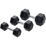 Taurus Hex TPE Single Dumbbell 32.5kg - Hexagonale Halter met Rubberen Coating - Antislip Grip - Functionele en Krachttraining - Per Stuk Geleverd