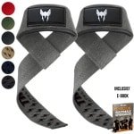 Thor Athletics Lifting Straps - Extra Grip - Krachttraining Accessoires - Powerlifting Straps - Deadlift Straps - Grijs - Inclusief E-Book