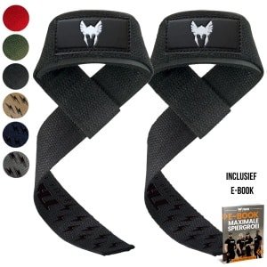 Thor Athletics Lifting Straps - Extra Grip Zwart - Krachttraining Accessoires - Powerlifting Straps - Deadlift Straps - Zwart - Inclusief E-Book
