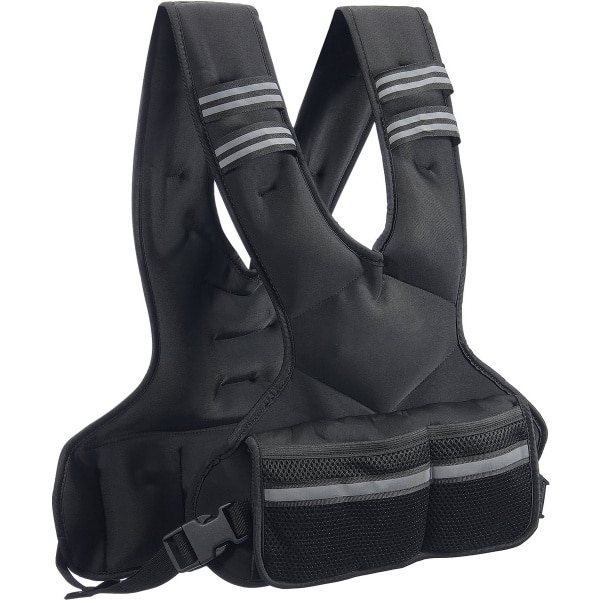 Verstelbaar Gewichtsvest, 5-9 Kg - Met 6 IJzerzand Gewichten en Reflectiestrepen - voor Krachttraining en Hardlopen