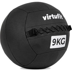 VirtuFit Wall Ball Pro - 9 kg - Fitness - Gewichtsbal - Zwart - Gewichtsbal - Krachtbal - Trainingsbal - Wall Ball - Medicijn Bal - Krachttraining - Functionele Training