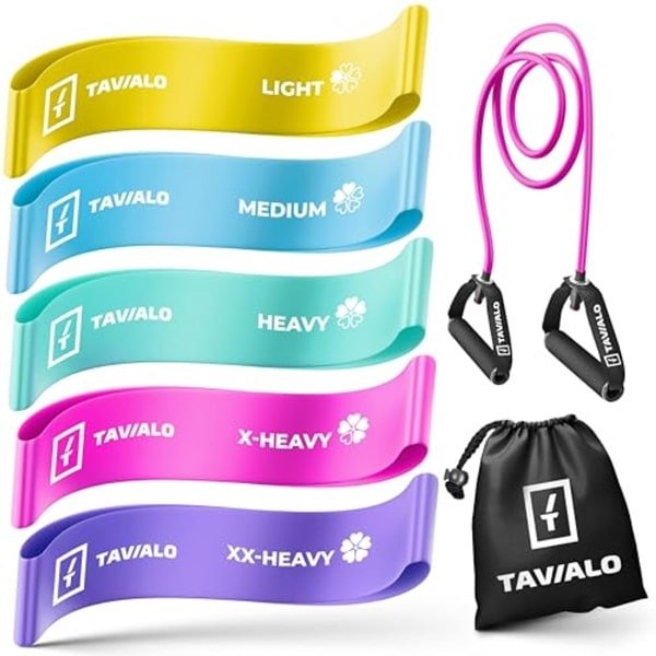 Weerstandsbanden Set - 5-delige Krachttraining Fitnessbanden voor Spieropbouw en Yoga