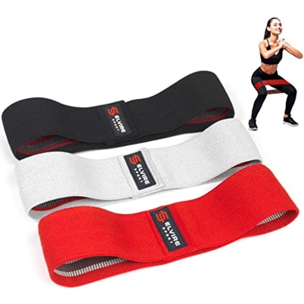 Weerstandsbanden Set voor Fitness - Stof Weerstandsbanden voor Billen, Heup en Been Oefeningen | Yoga, Pilates, CrossFit en Fysiotherapie