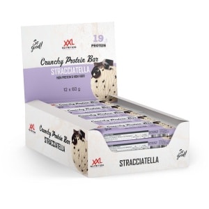 XXL Nutrition - Crunchy Protein Bar - 21 gram Eiwit - Eiwitreep, Proteine Repen, Fitness Snack - Diverse Smaken - 12 Pack - Stracciatella