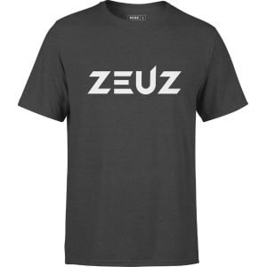 ZEUZ Sport T-Shirt Unisex - Sportkleding Man & Vrouw - Fitnesskleding Heren & Dames - Jongens & Dames Kleding voor Fitness, CrossFit & Gym - Maat L - Donkergrijs