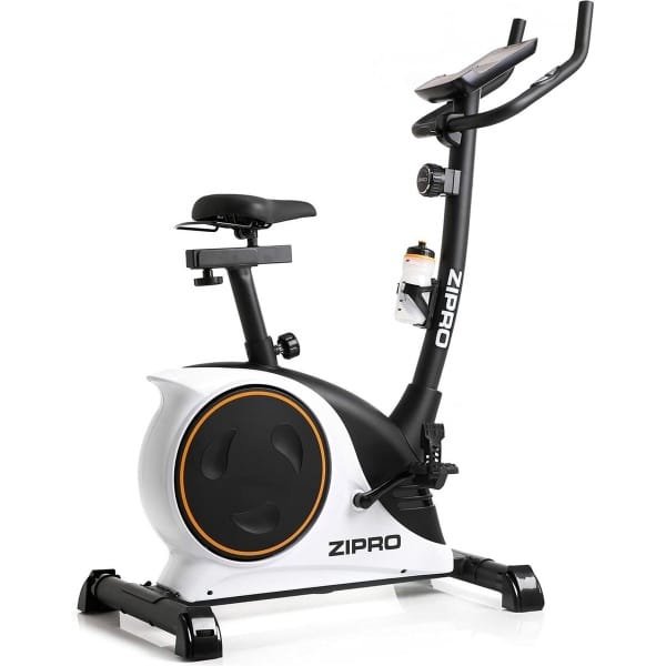 Zipro Nitro RS Hometrainer Magnetische Fiets, Hartslagsensoren, Gemakkelijk te transporteren, Antislippedalen, Flessenhouder, Homegym, Stabiele structuur, Max. gebruikersgewicht 150 kg, zwart en wit