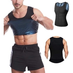 Zweettanktop voor heren, vest, slankheid, fitness, Sauna vest heren, T-shirt, sauna-effect, shaper, gewichtsverlies, bodyshaper, sport, krachttraining - S/M