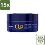 15 x NIVEA - Nachtcrème - Q10 POWER Anti-Rimpel Gevoelig - Voor gevoelige huid - Met Q10, Creatine & Zoethoutextract - 50 ml - Grootverpakking - Anti-rimpel Crème - Gevoelige Huid Crème - Nachtcrème - Rimpelverlichting - Q10 Crème