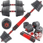 2-in-1 Dumbbell en Barbell Set 30kg / 40kg - Verstelbare Halters voor Krachttraining en Fitness