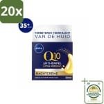 20 x NIVEA - Nachtcrème - Q10 Extra Voedend - Voor droge huid - Anti-Rimpel - Met Creatine - 50 ml - Grootverpakking - Nachtcrème - Anti-rimpel - Droge Huid - Q10 - Creatine