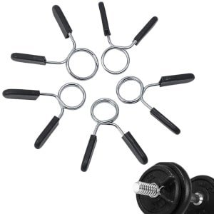 5-Delig Barbell Clips 25mm - Veilige Gewichtschijven Sluitringen voor Halterstangen, Snel te Gebruiken Veerbelaste Ontwerp voor Krachttraining en Thuisgym