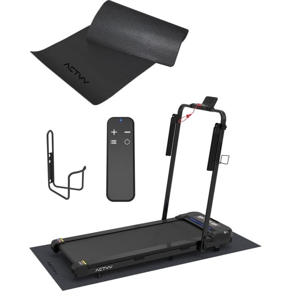 ACTYV Loopband Inklapbaar 1-12km/u - Inclusief Smeerolie, Beschermmat - Hardloopband - Treadmill - Wandelband - Walking pad - Voor Thuis - Elektrisch - Opvouwbaar