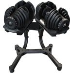 AJ-Sports 2x 40kg dumbells inclusief vaste opbergsteun - 5 t/m 40kg - Gewichten - Dumbell Set - Gewichten set - Halterset - Fitness gewichten - Krachttraining - Fitness - Zwart