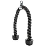 AJ-Sports Tricep touw 70cm - Ergonomische Tricep touw - Tricep Rope - Pull Down - Krachttraining - Biceps - Fitness - Zwart