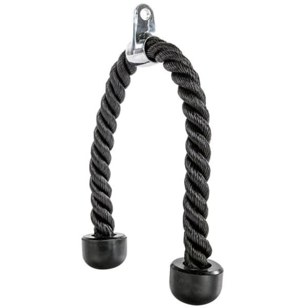 AJ-Sports Tricep touw 70cm - Ergonomische Tricep touw - Tricep Rope - Pull Down - Krachttraining - Biceps - Fitness - Zwart
