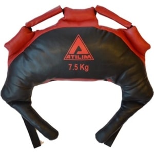 ATILIM FightersGear Bulgarian bag gewicht 5kg - Fitness sandbag voor krachttraining - Powerbag ZwartRood