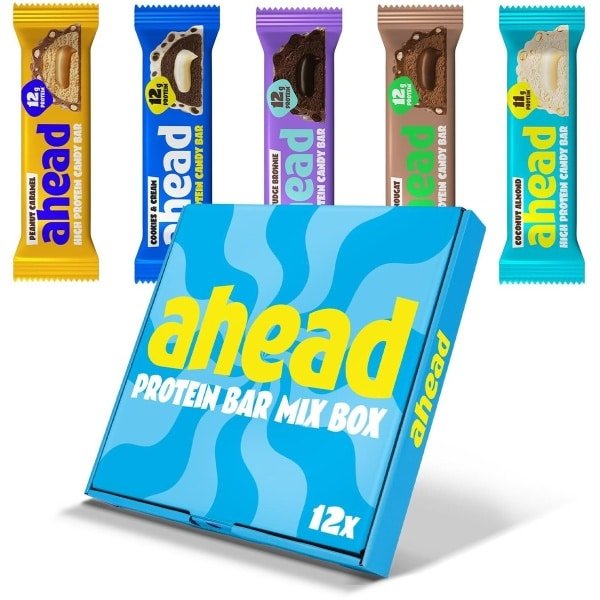 Ahead Protein Bar - Eiwitreep, Proteine Repen - Doos 14x45g (630g) - 12g Protein - Low Sugar, Low Carb, Zonder Palmolie