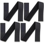 Allecto Plus - Elastische zwarte straps krachttraining 30 cm - Fietsbroekband voor wandelen, fietsen, en meer - Set van 2