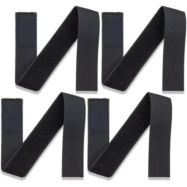 Allecto Plus - Elastische zwarte straps krachttraining 30 cm - Fietsbroekband voor wandelen, fietsen, en meer - Set van 2