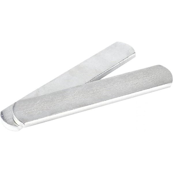 Allecto Plus - Gewichtsvest met Stalen Platen 2 Stuks - Voor Op Maat Gemaakt Trainingsvest - Verstelbaar - Roestvrij Staal - Krachttraining - Bescherming - Voor Belasting Been - Lengte 15cm - Wit