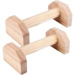 Allecto Plus - Houten Push Up Bars - 1 Paar - Antislip Handvatten - Spiertraining - Krachttraining - Fitness Gymnastiek Aerobics