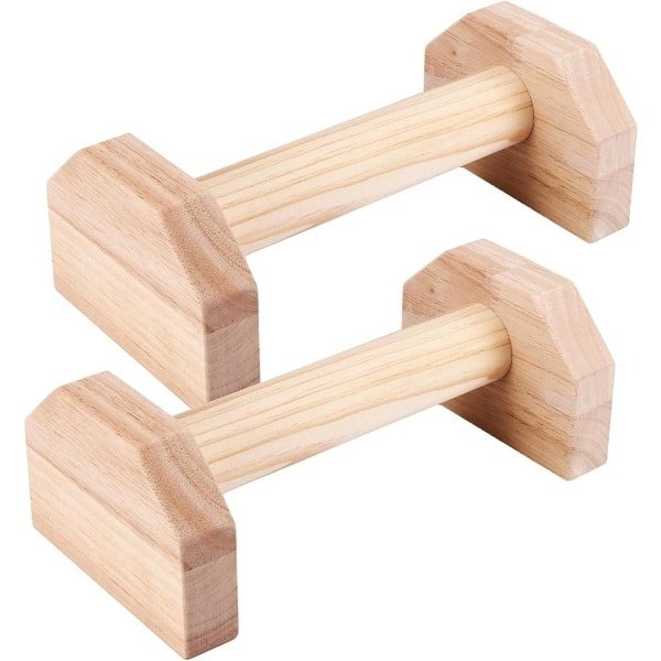 Allecto Plus - Houten Push Up Bars - 1 Paar - Antislip Handvatten - Spiertraining - Krachttraining - Fitness Gymnastiek Aerobics