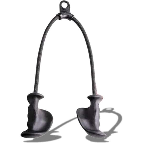 Alpha Gear - Tricep Touw - Pull Down Rope - Krachttraining - Biceps - Fitness - Zwart - 91cm