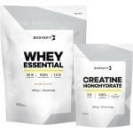 Body & Fit Whey Essential Vanille 1000g + Creatine Monohydraat 250g Bundel - Whey Protein - Proteine Poeder