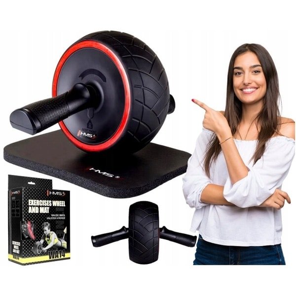 Buikspierroller met Mat - Krachttraining Fitness AB Wheel