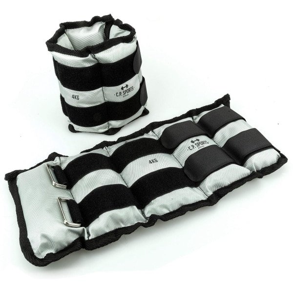 C.P.Sports Paren Pols- & Enkelgewichten | Gewichten voor Armen & Benen | 0,5 kg tot 8 kg | Enkelgewichten voor Fitness, Joggen, Uithoudingsvermogen, Krachttraining | 2 x 4,0 kg